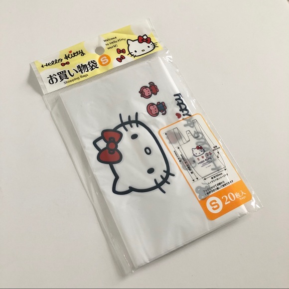 Sanrio Handbags - NWT Hello Kitty Plastic Shopping Bag Qty 20
